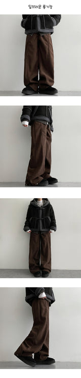 Tarwin インクシジョンコーデュロイワイドパンツ