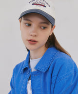 Floral Stitch French Work Jacket - Blue