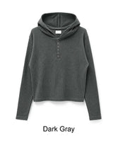 Of Waffle Henley Neck Hoodie