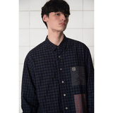 ポケットギンガムチェックシャツ / NAVY
