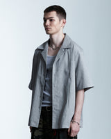 インバーテッドプリーツハーフシャツ(Light-Grey)