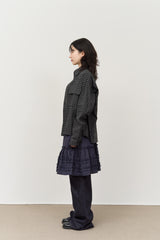 Mark Cropped Checked Shirt (3color)