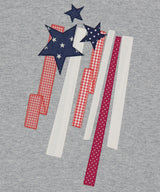 フラッグアップリケリンガークロップTシャツ