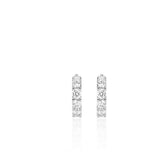 26SS★ Essence Silver (W) Tennis One-Touch Earrings XS