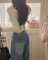 Tar wide denim pants