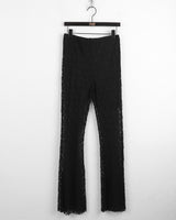 [Underpants attached] トシュレイヤーシースルーレースブーツカットレギンス