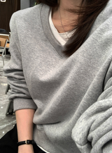 [Lè made] リメイドエブリーVネックスウェットシャツ