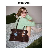 muva. 本革 ボウリング風 ショルダーバッグ