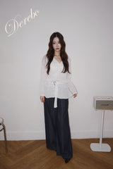 White Hood Pullover Belt One-Piece Dress Top