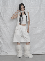 [mnem] ピュアボレロファーカーディガン (white)