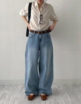 705 All-Brush Wide Denim Pants