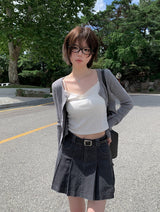[Belt SET] ゲンジベルトデニムプリーツスカート
