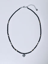 Rattan antique heart  beads necklace