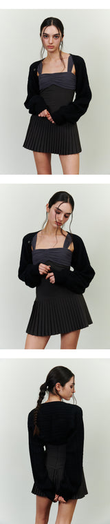 MERRY PLEATS DRESS charcoal