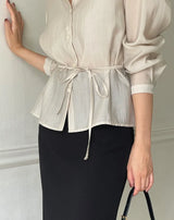 Dren Sheer Shirt Blouse (Strap Set)