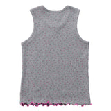 Floral Bone Sleeveless Gray
