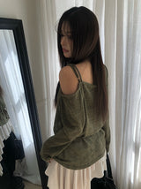 Koran Unbalance Layered Banding Skirt
