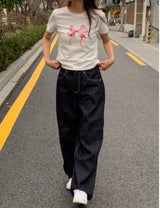 モアワイドデニムパンツ