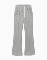 FRILL BOOTCUT BANDING PANTS (MELANGE GRAY)