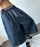 Daryl Rivet Stitch Raw Denim Bermuda Shorts 2color