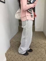Mandy Grey Cotton Wide Pants