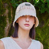 VA Plate Crochet Bucket Hat / Ivory