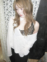 Off-Shoulder Loose-Neck Hoodie