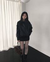 ハイネックレザージャケット