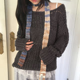[MADE] Tens Crochet Mesh Oversized-Fit Boat Neck Knitwear