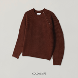 スキューダイアゴナルジッパーニット – M / L (6 Colors)