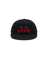 WeAreKUKO! 6パネルオックスフォードキャップ_ブラックレッド