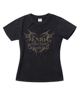 トライバル ハート VH ウォッシュド スリムフィット Tシャツ