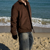 Luna suede padding jacket