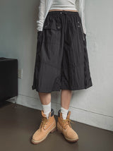 Multi-pocket D-ring Nylon Bermuda Pants