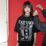 スパゲティロックTシャツ ブラック