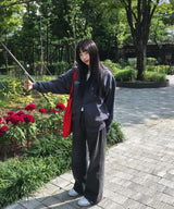 (zp) MM SYMBOL LOGO 2WAY ZIP-UP (GREY)