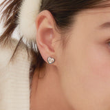 Heart Ribbon Earring