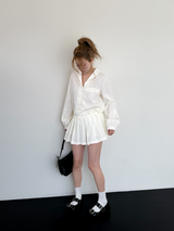 pleats mini dress