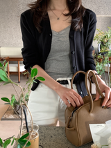 Heather Shirred Cotton Sleeveless Top / 4 Colors