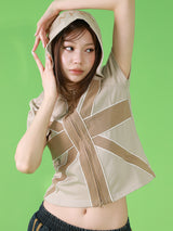 CROSS PATCH HOODIE (BEIGE)