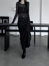 deep shade long skirt