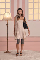 Moss wrinkle muffler - warm gray