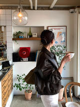Vine Pocket Leather Blouson / 3 colors