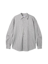 ASCLO Sleeve Shirring Point Stripe Shirt (3color)
