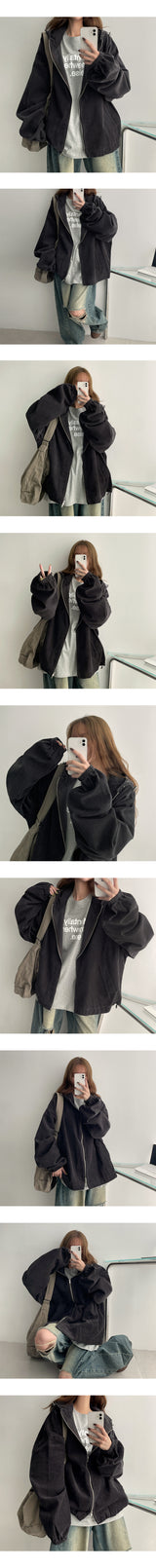Culdeen Over Corduroy Hooded Zip-Up Jumper