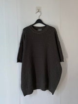 Mesh Round Short Sleeve Knit 3C
