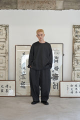 HEAVY-TERRY BALLOON SWEAT BOX TEE (Charcoal)