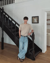 Ice Curved Wide Denim