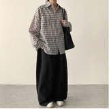 イアンフロントダイアゴナルインシジョンヘムストリングワイドパンツ