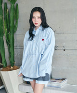 UNISEX 2WAYハートシャツ ブルー